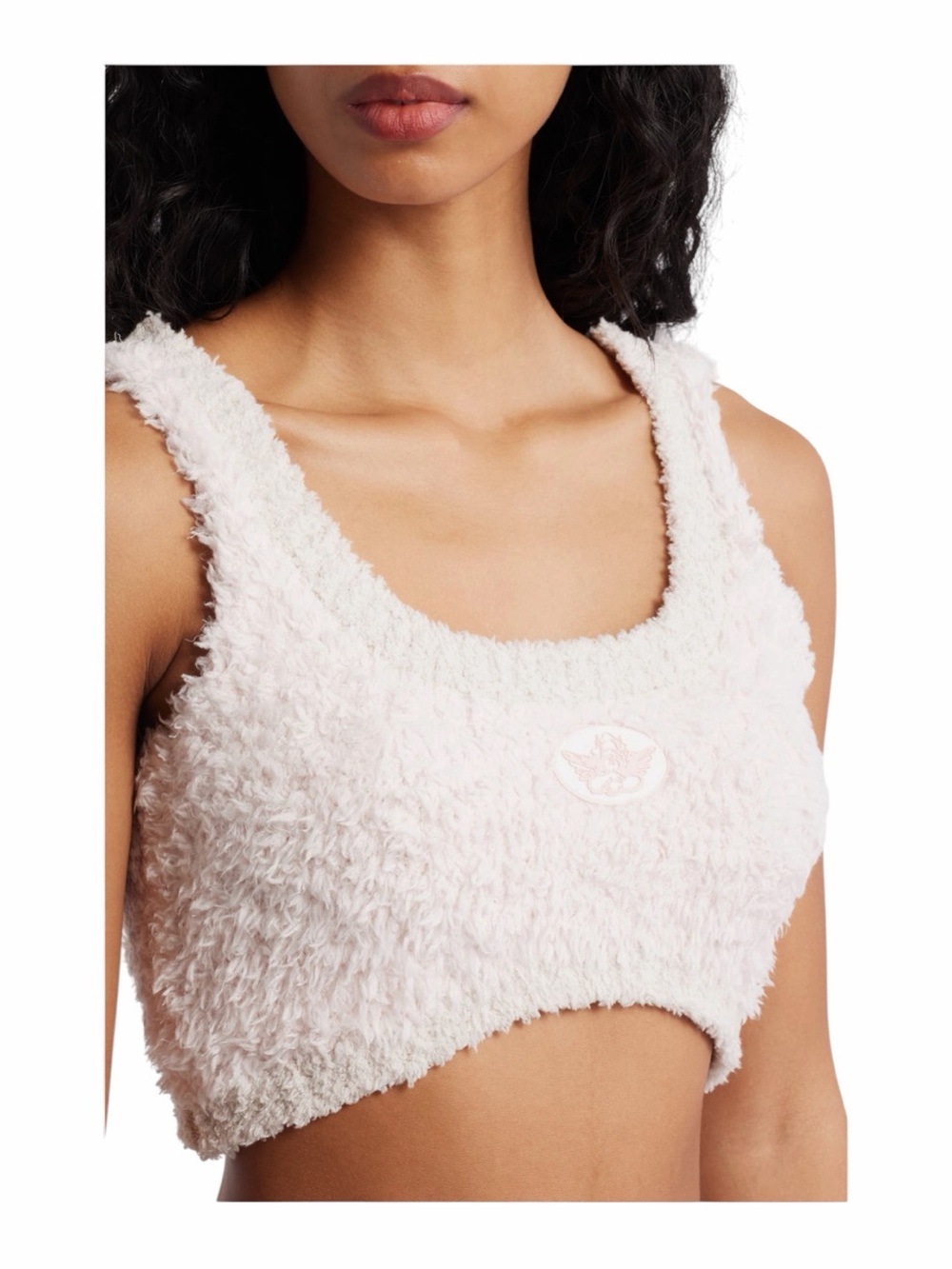 Boys Lie Fuzzy Tank Bralette in Light Pink